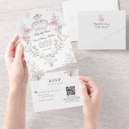 Código QR Rsvp de Cumeeira Floral Rococó Caprichos
