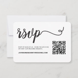 Código QR RSVP do Site de Casamento Chic Simples