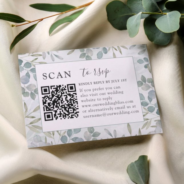 Código QR RSVP Eucalipto Verdejante Casamento (Criador carregado)