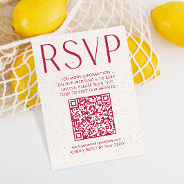 Código QR RSVP Online de Casamento Magenta Moderno