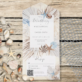 Código QR Russo de Praia de Boho Cream