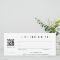 Código QR Simples Certificado de Presente Comercia