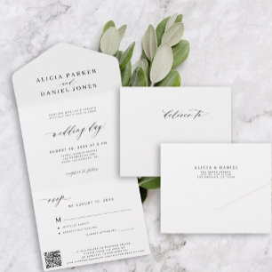 Código QR simples de casamento minimalista RSVP