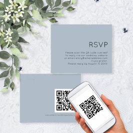 Código QR Simples Orçamento Casamento Azul RSVP Az