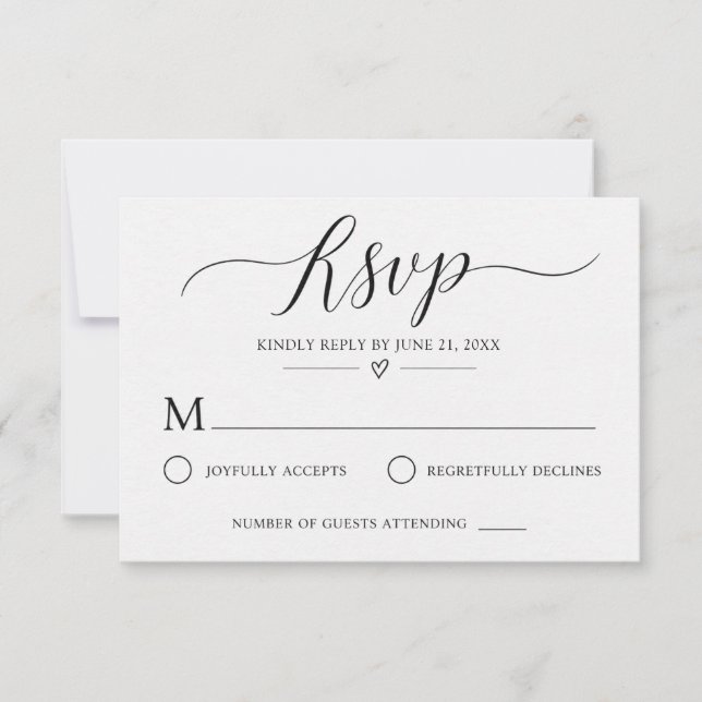Código QR Simples Preto e Branco para RSVP de Casa (Frente)