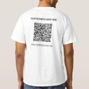 Código QR T-Shirt e Texto personalizado Nome da su
