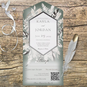 Código QR Verde da Faixa de Ferro Seca do Boho