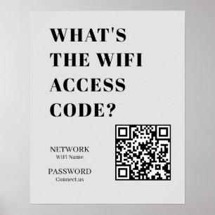 Código QR WiFi Conexão Fácil Acesso à Rede poster
