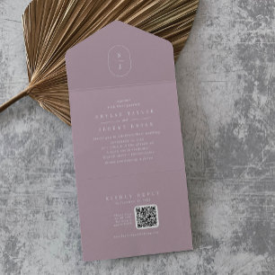 Código SHYLAH QR Mauve Lilac Simple Modern Weds