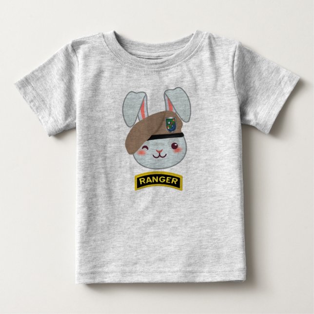 “Coelhinho Caçador do Papai” Baby Camiseta (Frente)