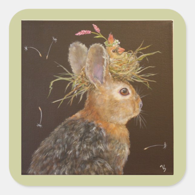 Coelhinho com adesivos cardeais (Frente)