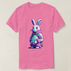 Coelhinho de Páscoa com Camisa T de Férias de Esti