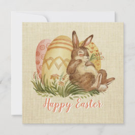 Coelhinho De Páscoa Com Cartão De Água De Ovos Col