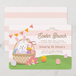 Coelhinho Em Uma Páscoa De Bolsa Convite De Férias