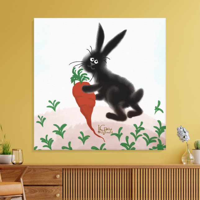Coelhinho na Canvas do Jardim (Insitu(Sala de estar))