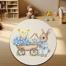 Coelhinho Personalizado com Flores Azuis