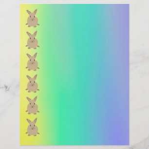 Coelhinhos bonitos no Arco-Íris de Fundo Papel Scr