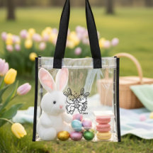 Coelhinhos de Páscoa Fofos com Nome Personalizado