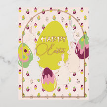 Coelhinhos e ovos de páscoa.