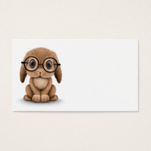 Coelho bonito do bebê de Brown que veste vidros n