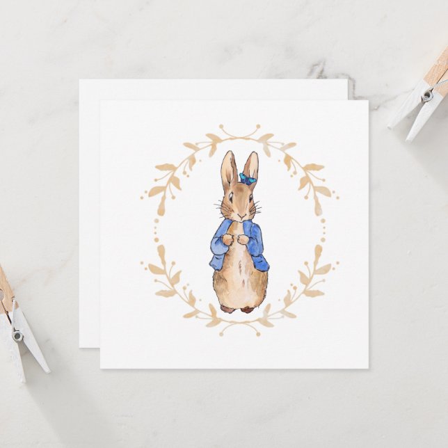 Coelho clássico Bunny com uma borboleta (Frente/Verso In Situ)