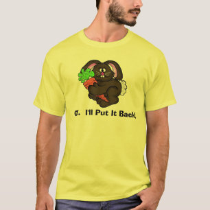 Coelho com o t-shirt cristão engraçado da pásco