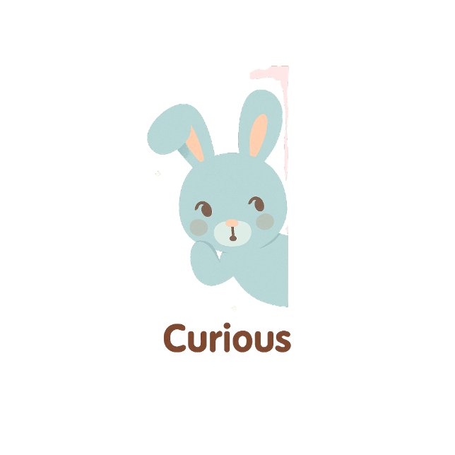 Coelho Curioso – Camiseta de Personagem Pastel (Criador carregado)