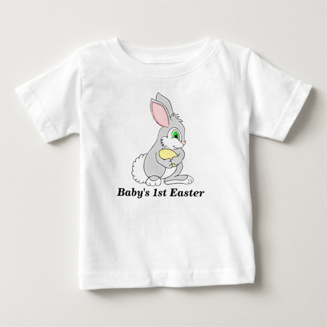 Coelho da Páscoa com Camiseta Personalizada para B (Frente)