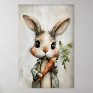 Coelho da Páscoa Impressão de Cenoura, Bunny da Pr