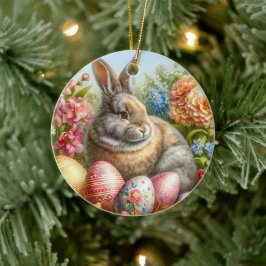 Coelho de Páscoa Enfeite de árvore de Natal