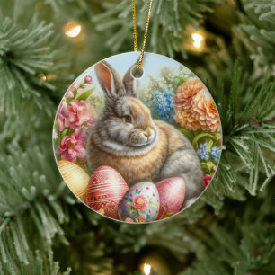 Coelho de Páscoa Enfeite de árvore de Natal