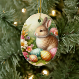 Coelho de Páscoa Enfeite de árvore de Natal