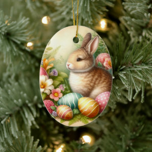 Coelho de Páscoa Enfeite de árvore de Natal