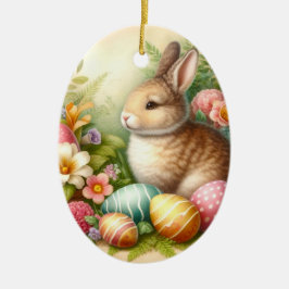Coelho de Páscoa Enfeite de árvore de Natal