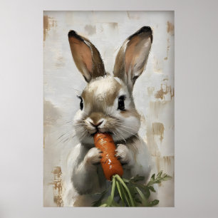 Coelho de Páscoa Impressão de Cenoura, Bunny de Pr