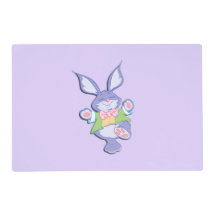 Coelho de Páscoa Roxo Dançando