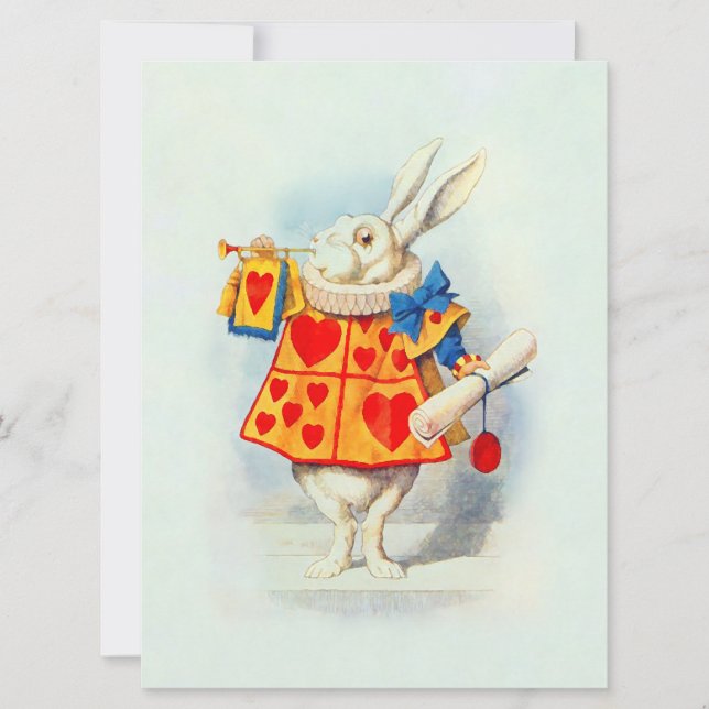 Coelho em Alice Wonderland - Convite (Frente)