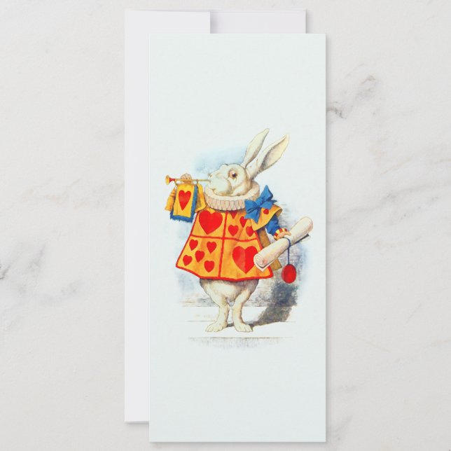 Coelho em Alice Wonderland - Convite (Frente)