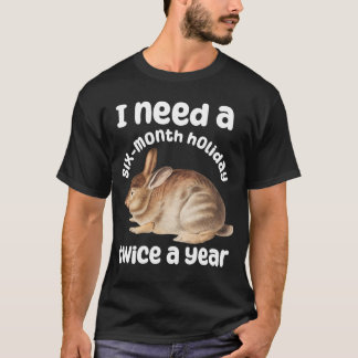 Coelho Engraçado Cita Camisa T - Meme Bunny Hilari