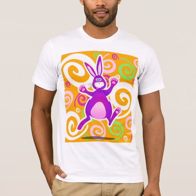 Coelho engraçado, t-shirt (Frente)