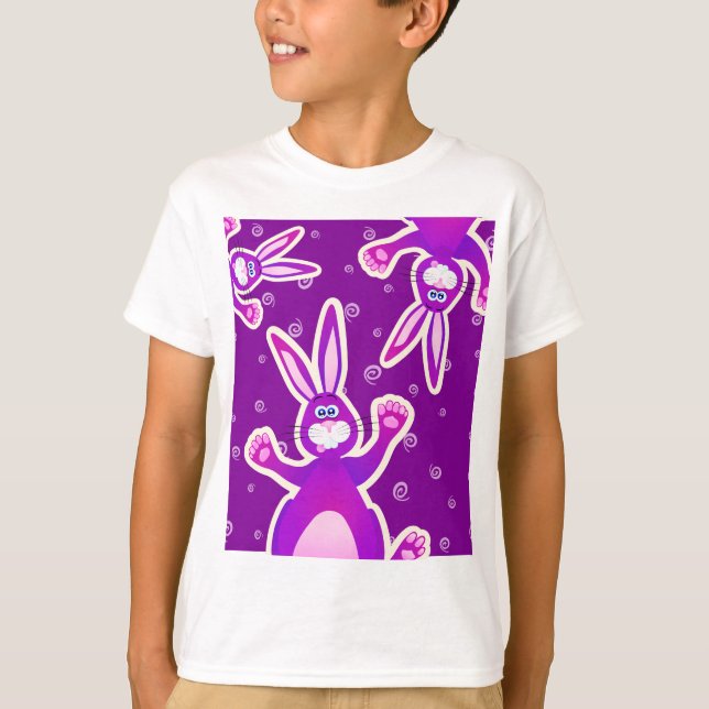 Coelho engraçado, t-shirt (Frente)