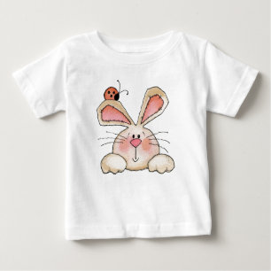 Coelho & inseto - t-shirt infantil