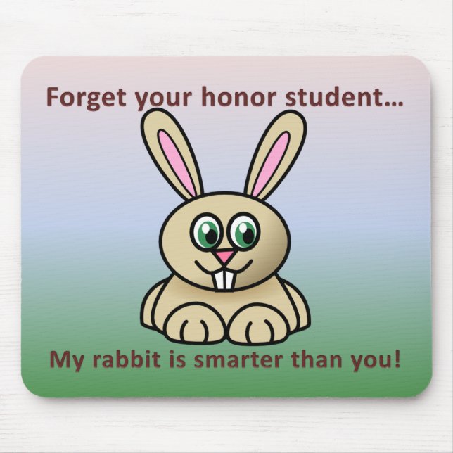 Coelho mais esperto Mousepad 2 (Frente)