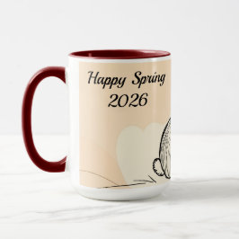 Coelho Minimalista Caneca Personalizada
