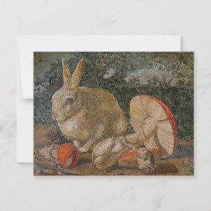Coelho mosaico e vintagem natural em cogumelos