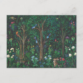 "Coelho na Floresta." (Pintura Completa) Cartão Po