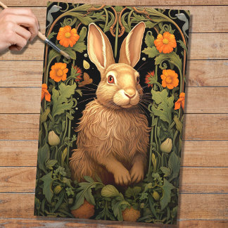 Coelho no Papel de Decoupage da Tapeçaria 1