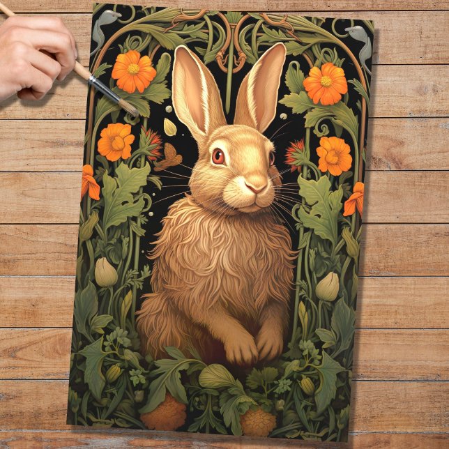 Coelho no Papel de Decoupage da Tapeçaria 1 (Criador carregado)