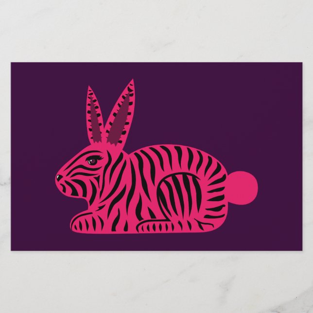 Coelho Zebra Rosa (Frente)