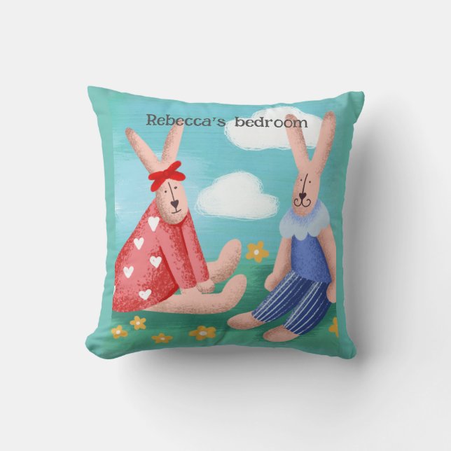 Coelhos com aspecto retroativo, com uma almofada d (Frente)